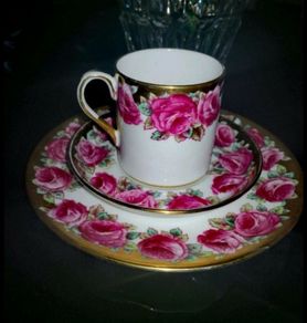 English Tuscan fine bone china trio