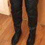 Vintage Long LEATHER Boots     /   Over-The-Knee Leather Flats Image 2