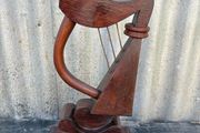 Vintage in the manner of internment Longkesh, Maze, H Block woodcraft Harp c1970