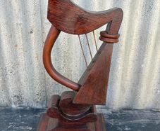 Vintage in the manner of internment Longkesh, Maze, H Block woodcraft Harp c1970