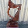 Vintage in the manner of internment Longkesh, Maze, H Block woodcraft Harp c1970 Image 5