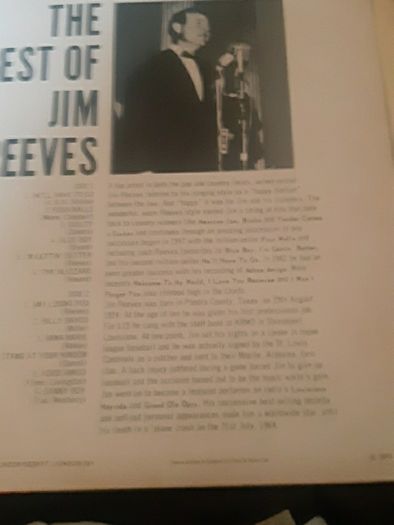 record jim Reeves the best of