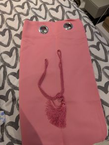 Pink curtains