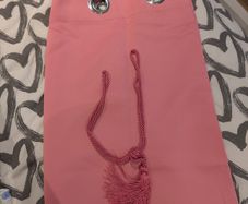 Pink curtains