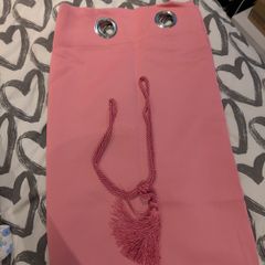 Pink curtains