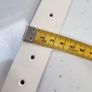 White Leather Belt with Silver and Gold Hardware Image 8