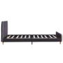 Bed Frame Dark Grey Fabric 120x190 cm Image 4