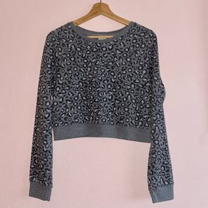 Abercrombie & Fitch Leopard Print Sweatshirt Size S LIKE NEW