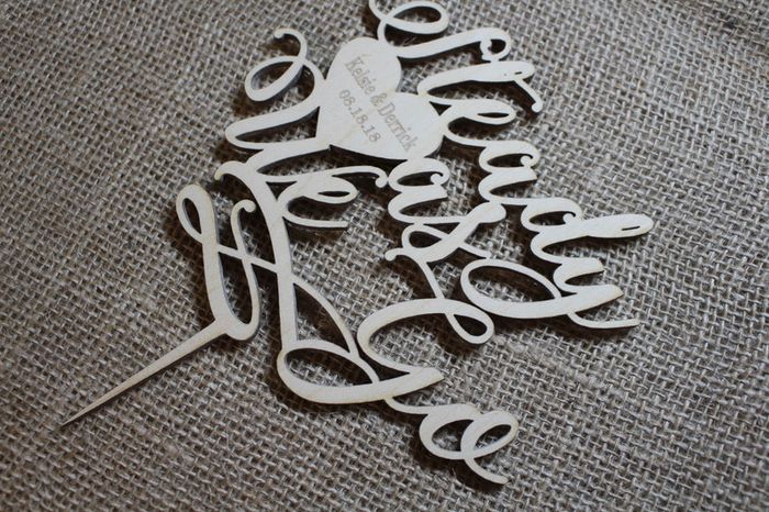 Custom Cake Topper Steady as We Go Personalized YOUR ENGRAVER Wedding Anniversary Save the Date Laser Cut HandMade Ireland