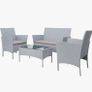Rattan Garden Furniture Set Table and Chairs Image 7