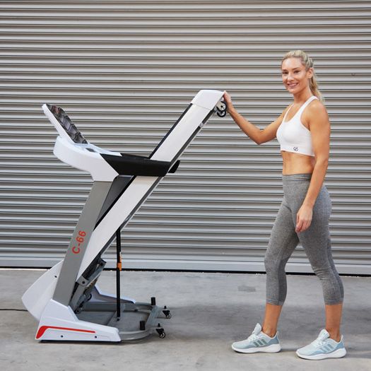 C66 Commercial SMART Treadmill with 1YR Warranty, 3HP Motor 18KM PER HOUR, WiFi Colour Touchscreen Media Player, Watch Netflix, YouTube, etc, Download Any App, Flash Sale