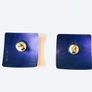 Design yard silver square stud earrings Image 2