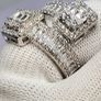Cubic Zirconia Bypass Ring in Rhodium Overlay Sterling Silver Image 9