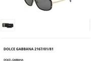Genuine Dolce &amp; Gabbana Aviator polarised unisex sunglasses