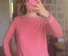 Joules boat neckline knitwear jumper in rosehip 10
