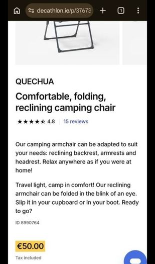 2 Decathlon Reclining Sun Lounger Chair
