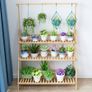 100cm 3 Tier Foldable Bamboo Flower Pot Plants Display Shelf Planter Organizer for Outdoor Indoor Image 2