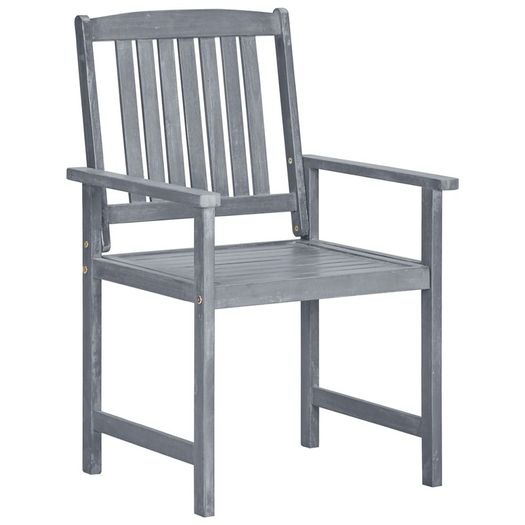 Garden Chairs 6 pcs Solid Acacia Wood Grey