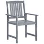 Garden Chairs 2 pcs Grey Solid Acacia Wood Image 2