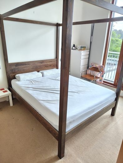 Get Laid Beds Classic Four Poster Canopy Bed EU King