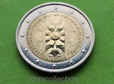 France 2018 year Uncirculated 2 Euro coin.