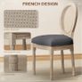 Set of 2 Dining Chairs - Louis XVI Style Medallion Living Room Chair Image 4