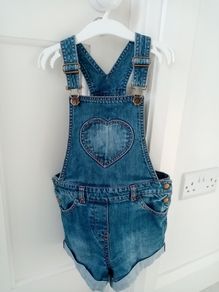 F&F girls short dungarees