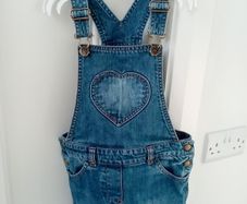 F&F girls short dungarees
