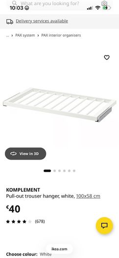 Ikea Pax trousers accessory