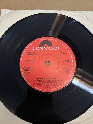 Visage Vinyl Single. Irish pressing