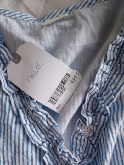 Next pretty blue and white stripped dress