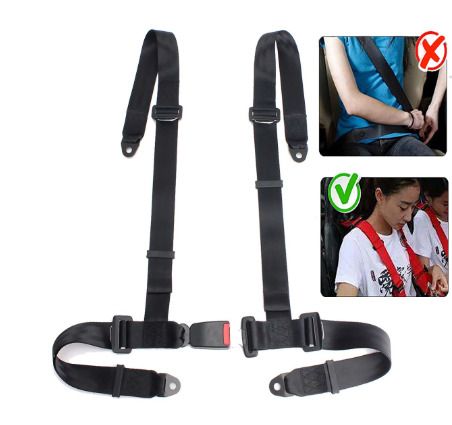 BRAND NEW Universal Point Fixing Quick Release Racing Car Seat Belt Harness Adjustable Harness Safe Shoulder Strap