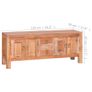 TV Cabinet 110x30x45 cm Solid Mahogany Wood Image 9