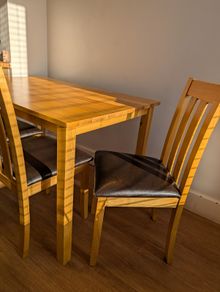 Asti 1200 Dining table and 4 chairs for sale.