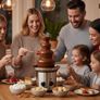 Chocolate Fountain 4 Tier Chocolate Fountain Machine Chocolate Fountain Fondue Set Electric Electric Chocolate Melting Machine Fondue Maker Fountain UK Plug 220V Image 3