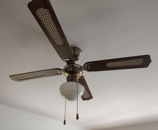 Rustic Ceiling Fan with Light