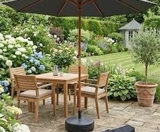 Diameter 3m Solid hardwood Garden Parasol with heavy-duty Base