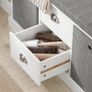 White Shoe Storage Bench with Cushion and Drawers Image 5