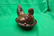 Ceramics hen, Basket ,Hen on a nest egg holder