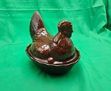 Ceramics hen, Basket ,Hen on a nest egg holder