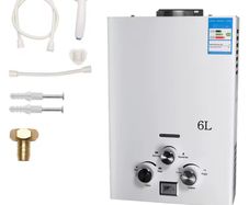 Propane Gas Hot Water Heater 6L LPG Tankless Instant Boiler Stainless Steel