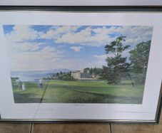 Two framed prints - Ashford Castle and floral study