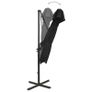 Cantilever Umbrella with Double Top 250x250 cm Black Image 4