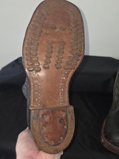 1940's WWII Hobnailed Black Work Boots
