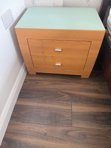Side table/ Bedside lockers with glass top