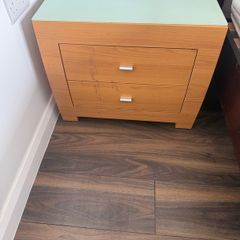Side table/ Bedside lockers with glass top
