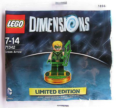 LEGO Dimensions Green Arrow 71342 Limited Edition Figure & Base Polybag Brand New Sealed