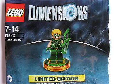 LEGO Dimensions Green Arrow 71342 Limited Edition Figure & Base Polybag Brand New Sealed
