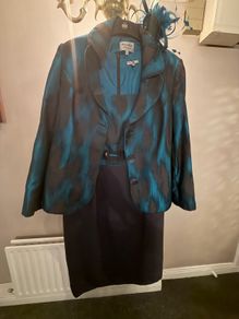 Arnotts Personal Choice mother of the bride outfit size 14 (dress, jacket & headband)