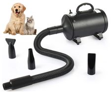Dog Dryer, Pet Dryer 2800 W for Dog Care, Pet Hair Dryer with Hose, Low Noise Dog Dryer with 3 Nozzles